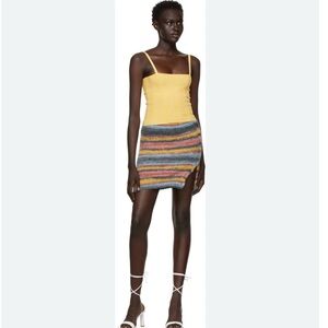 Gimaguas Multicolor Stripe Amy Wool Alpaca Mini Skirt